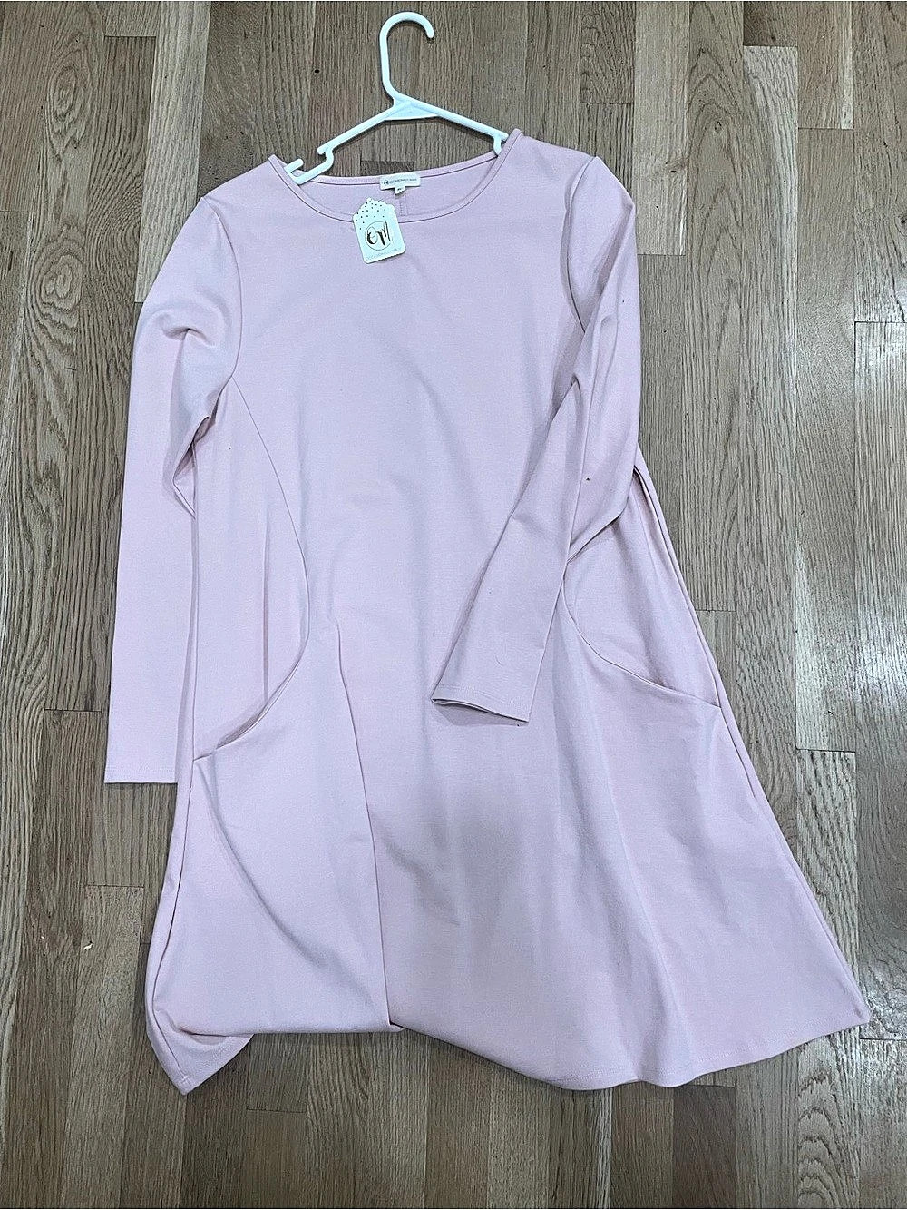 Occasionally Made Mini Long Sleeve Dress in Pink Size XL NWT